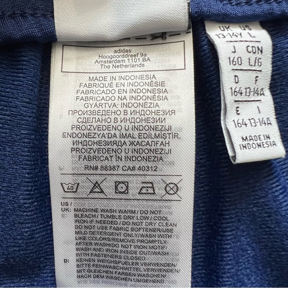 NWOT ADIDAS Youth SST Track Pants, Jogger Navy with Green Logo Size YL - Picture 9 of 11
